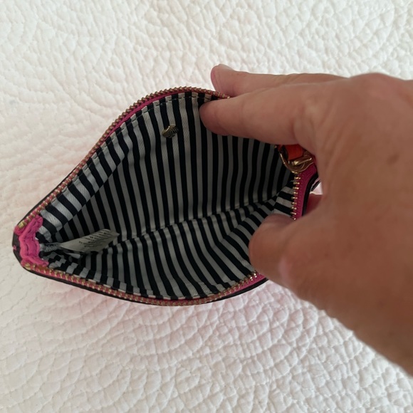 Kate Spade Hot Pink & Orange Pebbled Leather Wristlet - Picture 3 of 8